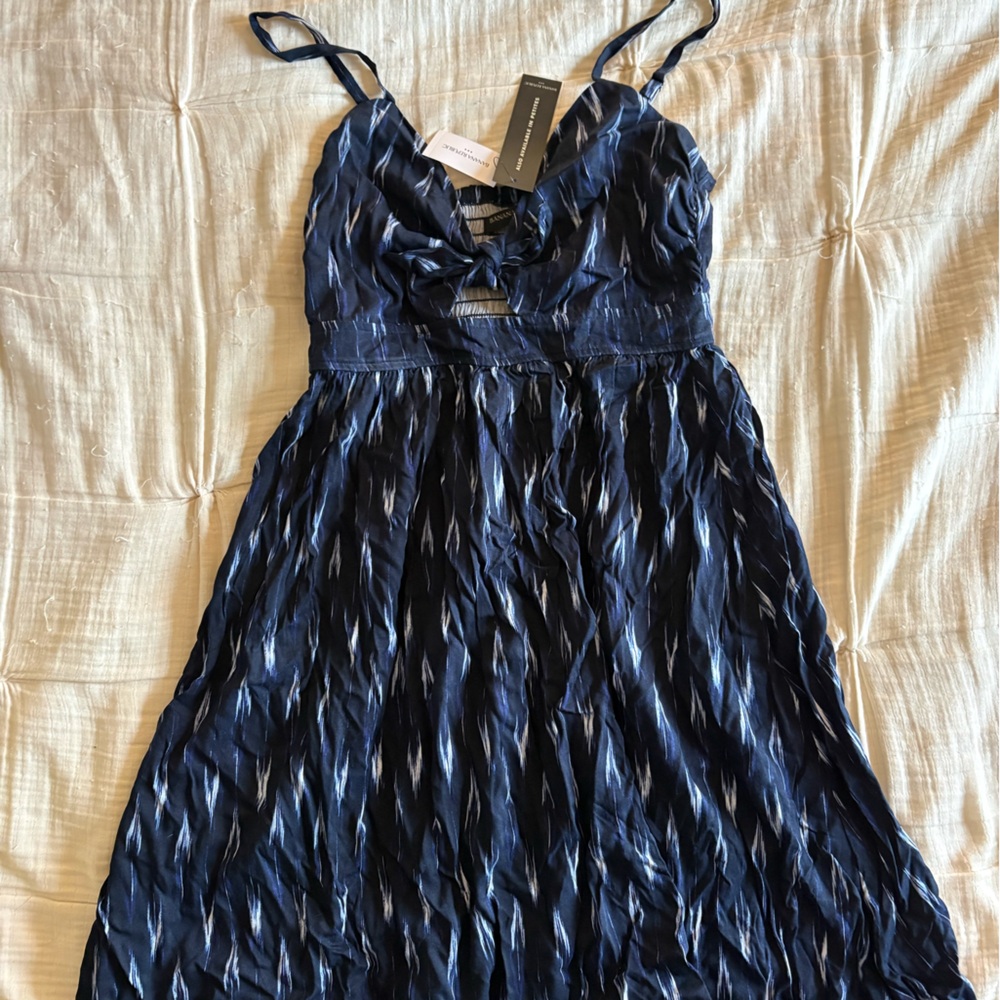 Banana Republic Blue Patterned Mini Dress